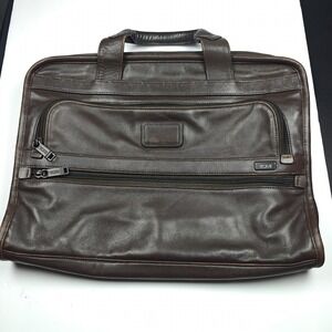 Tumi Briefcase Travel Business Leather Brown 96101BH2‎ Luggage No Shoulder Strap